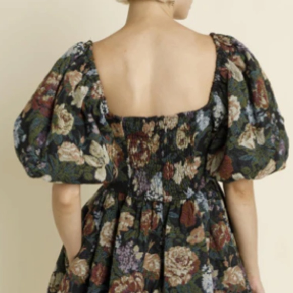 Brocade Corset Mini Dress - Picture 2 of 4